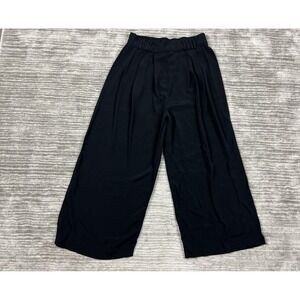 Vintage August Max Pants Womens 1X Black Pull On Elastic Waist Made in USA